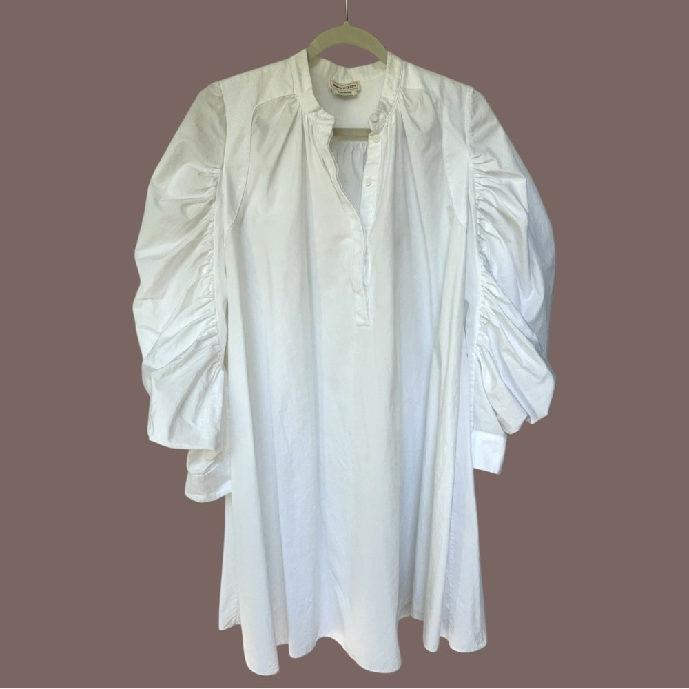 Alexander McQueen White Crisp Cotton Dress - Picture 1 of 8
